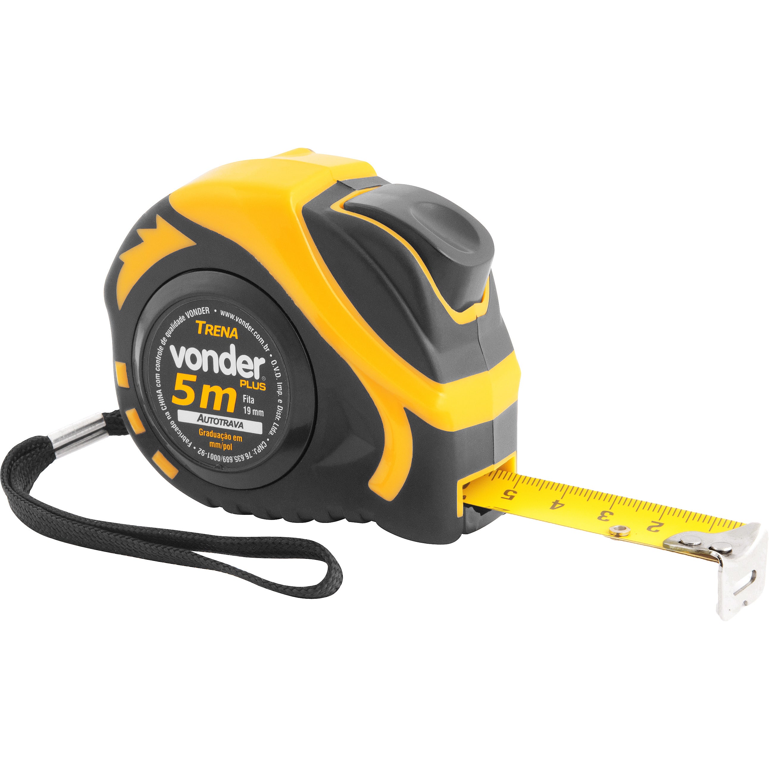trena curta de aço autotrava 5m x 19mm VONDER plus 3868505505 [13.04.01.007]