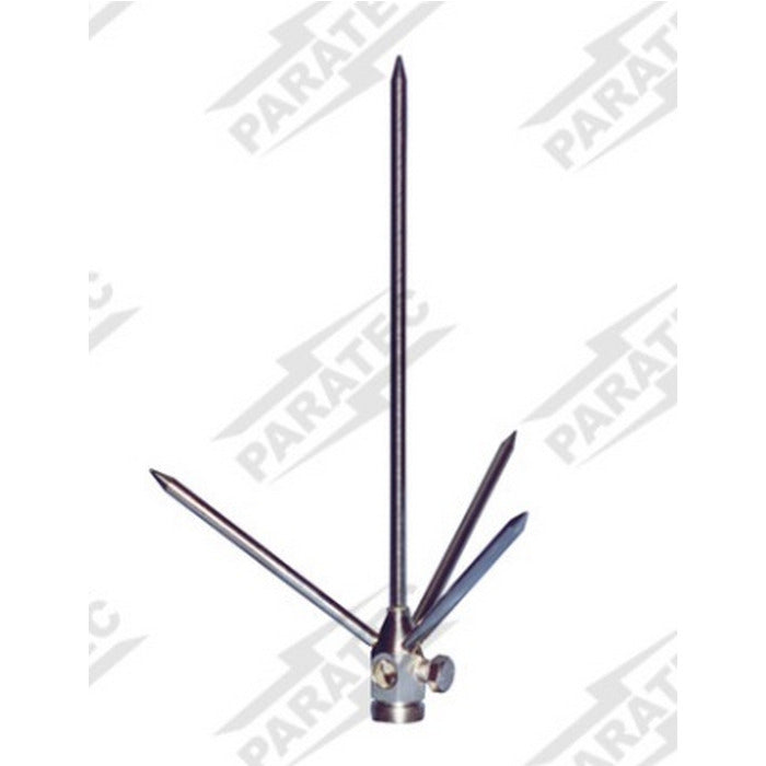 captor franklin 300mm latao niquelado 2 descidas PARATEC PRT-102  [13.09.02.006]