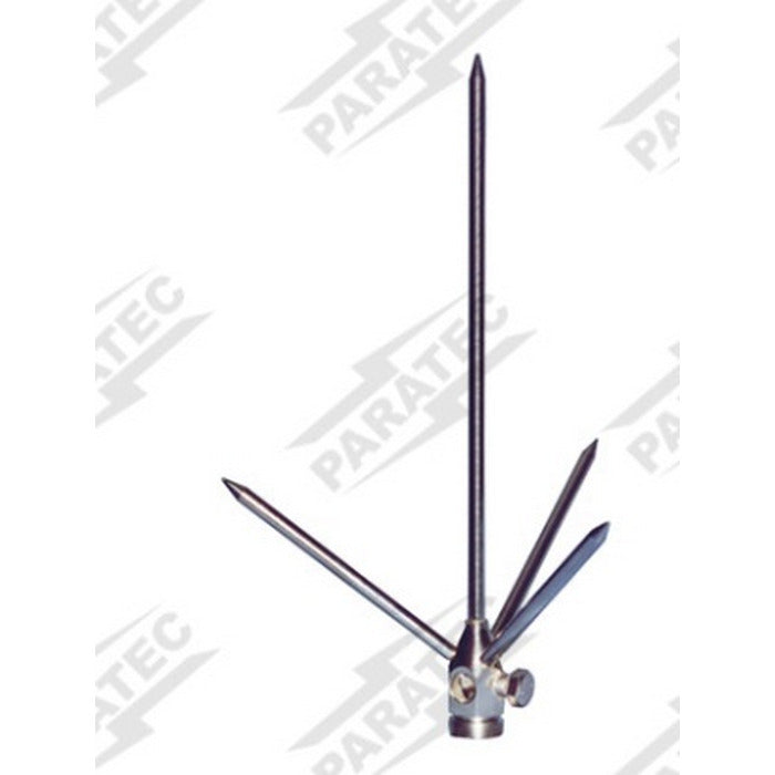 captor franklin 300mm latao niquelado 1 descidas PARATEC PRT-101