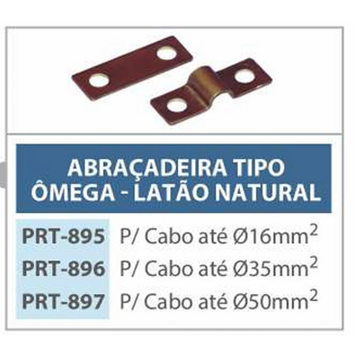 abracadeira omega latao p/cabo 35mm² PARATEC PRT-896 [13.11.03.003]